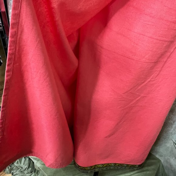 VTG 📌Casual W.E.A.R Maxi Linen Wrap Skirt with Gold Braid - Picture 6 of 16